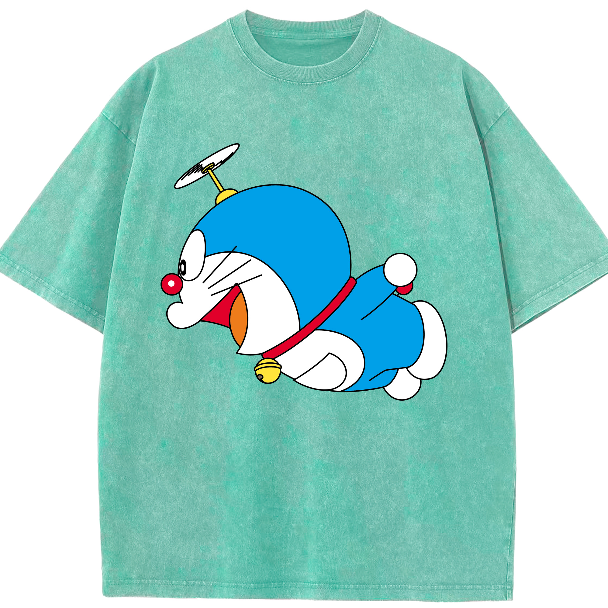 （画像用） ドラえもん Doraemon 綿100% ヴィンテージ風 半袖Tシャツ（フロントプリント）